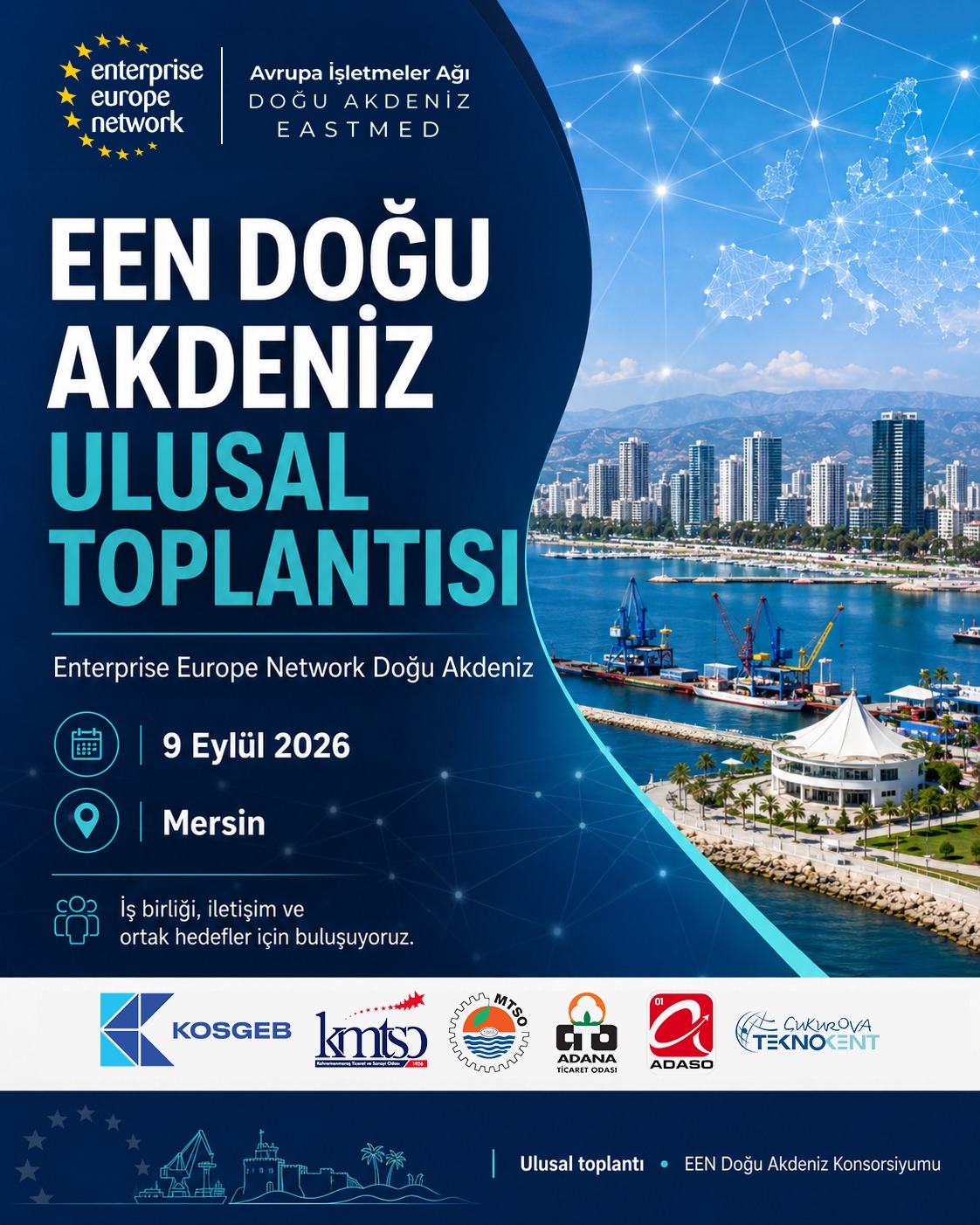EEN Doğu Akdeniz Ulusal Toplantısı afişi — 9 Eylül 2026, Mersin
